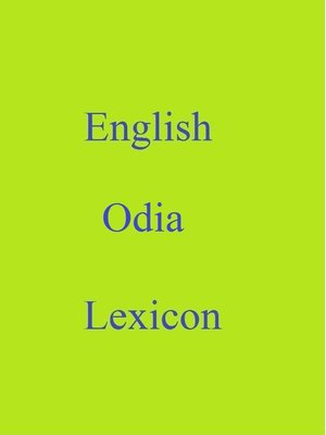 cover image of English Odia Lexicon